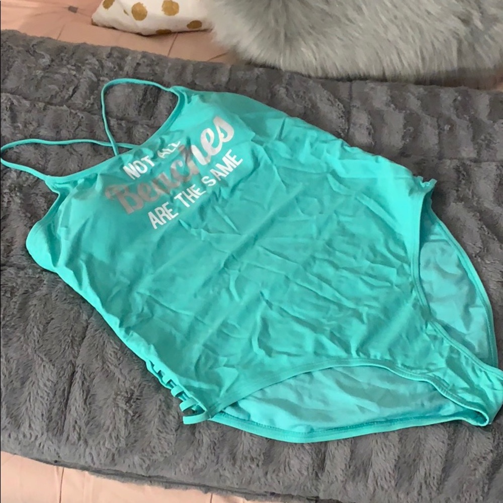 Mint Green Catchphrase Swimsuit